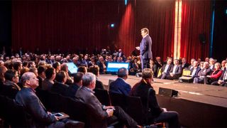 Scopevisio-Vorstand Michael Rosbach beim Cloud Unternehmertag 2017. (Scopevisio)