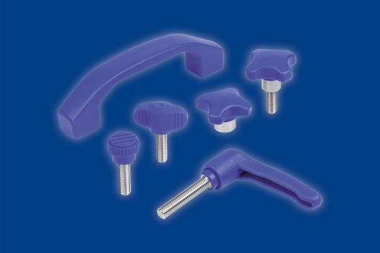 Detektierbare Bedienteile sind für die Lebensmittel- und Pharmaindustrie konzipiert und helfen dabei, bei potenziell auftretenden Verunreinigungen im Produktionsprozess größere Ausfälle zu verhindern.(Bild:  Heinrich Kipp Werk)