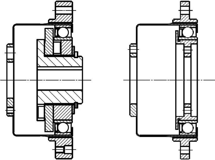 Bild 2: Leichtbaugetriebe CPL (rechts)  im Vergleich zum HFUC-Standardgetriebe: Baugröße 20, Untersetzung 100. (Harmonic Drive)