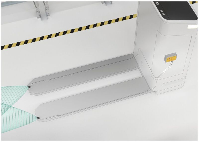Fahrerlose Gabelstapler: Separierte Sensoreinheiten machen flexibel. (Bild: Pepperl+Fuchs)