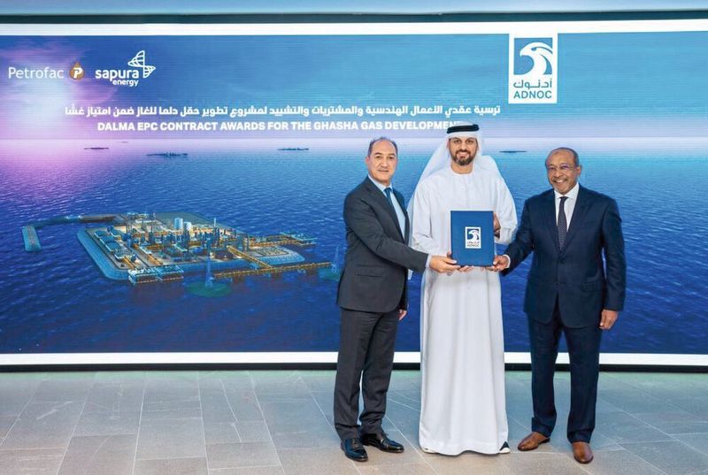 The Dalma project is a key part of the Ghasha ultra-sour gas concession which is central to Adnoc’s strategic objective of enabling gas self-sufficiency for the UAE. (Adnoc )