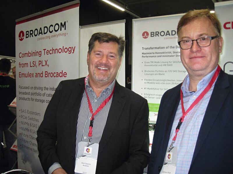 Dirk Severin (l.) und Dietmar Hinze (beide Broadcom) (Vogel IT-Medien GmbH)