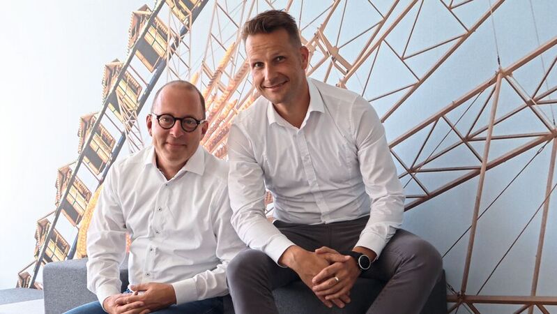 Die Real-Garant-Manager Daniel König (links) und Johannes Höfflin wollen Produkte kreieren, die dem Handel einen Mehrwert bieten.