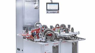 Das modulare Serialisierungssystem Modular X mit 1000-MV und Tamper Evident Modul 1000-TL. (Laetus)