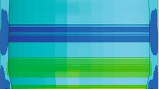 Vergleich des Umformgrades nach zehn Umformvorgängen: Die Verteilung der plastischen Vergleichsdehnung (in der Metallindustrie auch als Umformgrad bekannt), links mit der Software Simufact, rechts mit der Software Abaqus, unterscheidet sich an relevanten Stellen geringfügig. (Erdrich)