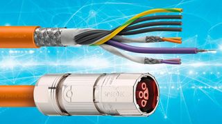 Le nouveau câble hybride igus destiné à l'interface MOVILINK DDI de SEW permet de gagner de la place au niveau du moteur et dans la chaîne porte-câbles. (igus)