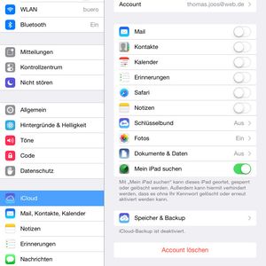 Über Einstellungen\iCloud sollten Anwender die Mein iPad suchen-Funktion aktivieren. So lässt sich ein verlorenes iPad schneller finden. Die gleiche Funktion gibt es auch für iPhones.