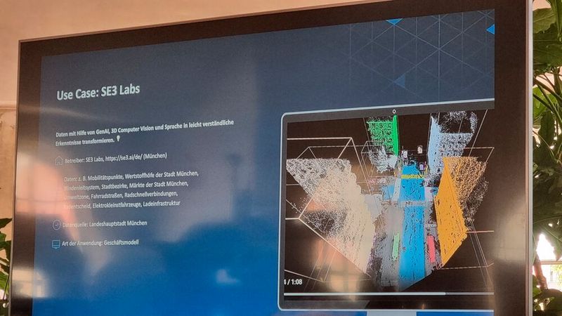 Anwendungsbeispiele von Open Data mit GenAI, 3D Visionen oder andere – verfügbar in über 12 Kommunen, Schulen, Firmen sowie im Digitalministerium.  (©Vogel IT-Medien)