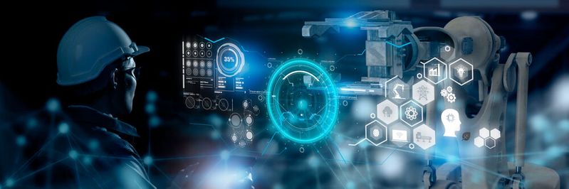 Maschinen tauschen sich aus: Mit 5G steigen Abdeckung und Bandbreite bei sinkender Latenz. Maschinen und Anlagen können sich besser untereinander austauschen. (Bild:  © Epstudio20 - stock.adobe.com)