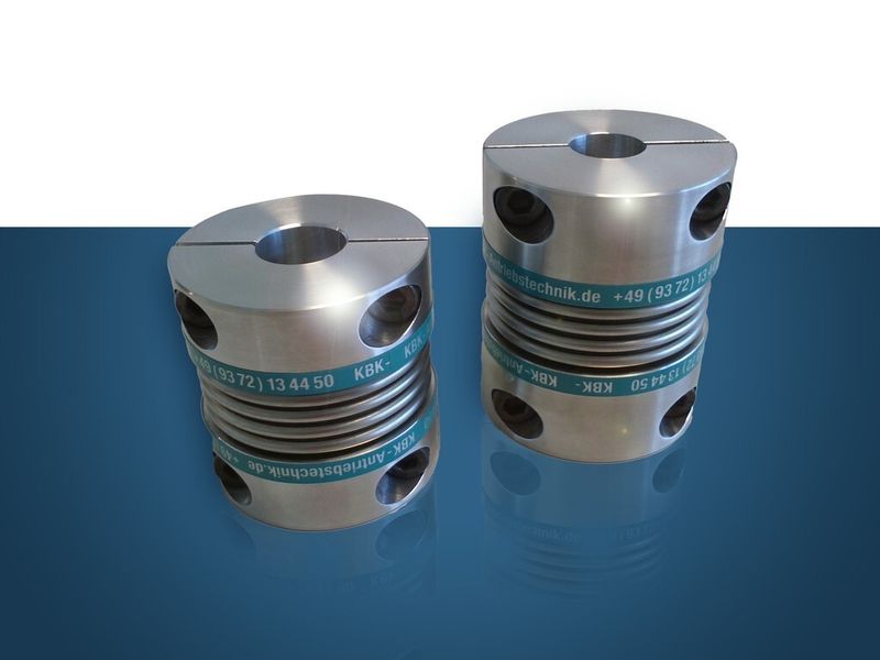 Die neuen KBK-Kupplungen sind rund 25 Prozent kürzer und bis zu 60 Prozent leichter als vergleichbare Metallbalgkupplungen. (Bild: KBK)