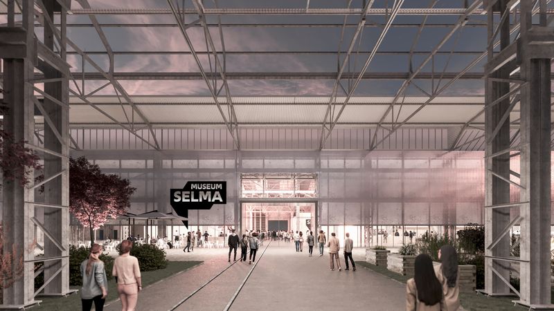 Visualisierung: Museum Selma, Außenansicht bei Nacht. (Bild:  Atelier Brückner)