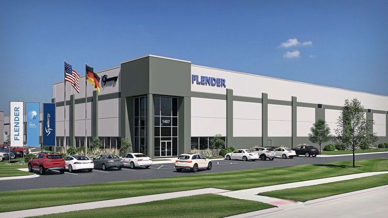 Das neue Servicegebäude von Flender in Elgin, IL. Die Aufnahme des Betriebs ist für das erste Quartal 2026 geplant. Das neue Gebäude befindet sich direkt neben dem bestehenden Gebäude, das im Hintergrund zu sehen ist. (Bild: Flender)