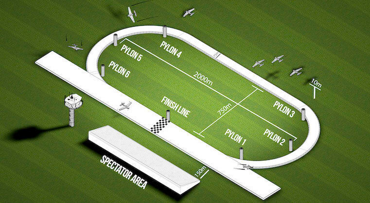 Diese Strecke müssen die E-Flugzeuge bei dem Wettbewerb Air Race E absolvieren. (Air Race E)