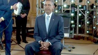 Präsident Obama lässt sich abscannen. Mit den digitalisierten 3D-Daten lässt sich via 3D-Druck dann leicht eine plastische Figur fertigen, die dem Original in nichts nach steht. (Bild: Artec)
