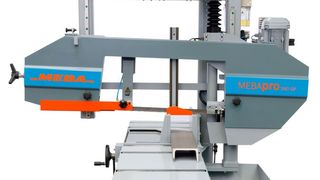 Der Sägetechnik-Spezialist Meba tritt in Wien auf der Intertool auf: Ein Highlight auf dem Messestand wird die Mebapro 260 GP sein, eine patentierte Portalbandsäge für den universellen Einsatz. Diese Anlage decke mit Schnittbereichen vom Maximaldurchmesser 260 mm für runde Profile oder 260 mm × 300 mm für Vierkant- und Flachmaterial, ein breites Anwendungsspektrum ab. (Bild: Meba)