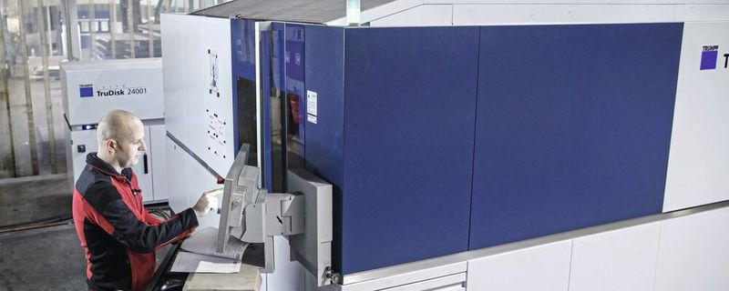 High-Power-Laserschneiden bei der Rime GmbH mit dem Tru Laser 5060 von Trumpf.(Bild:  Rime)