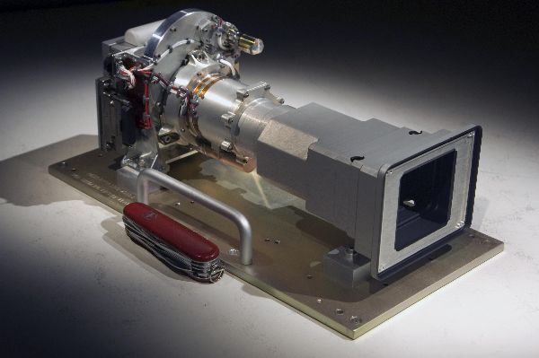 Das Bild zeigt die Mastcam 34, die mit einer Brennweite von 34 Millimetern Überblicksbilder liefert. Der CCD-Chip der Kamera liefert Standbilder und Videos mit einer Auflösung von 1200X1600 Pixel. (Archiv: Vogel Business Media)