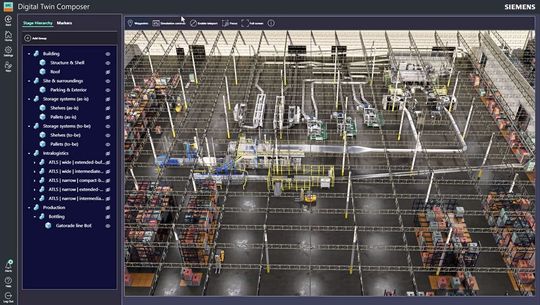 PepsiCo digitalisiert ausgewählte Produktionsstätten und Lagerhäuser in den USA mithilfe von «Digital Twin Composer».(Bild:  PepsiCo)