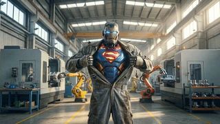 Physical AI gibt Robotern Sicht und Sprache und verleiht ihnen damit Superkräfte. (Bild: KI-generiert)