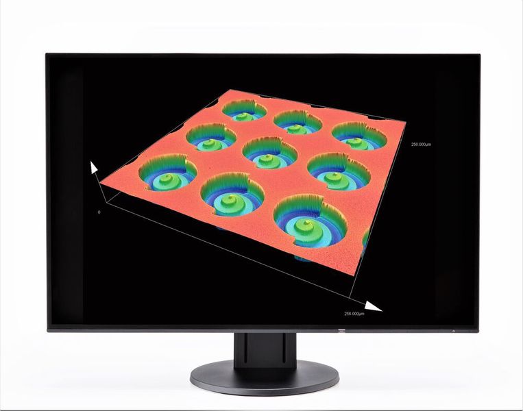 Das OLS5100-Lasermikroskop von Olympus ist so smart, heißt es, dass die Datenerfassung per Knopfdruck sicher klappt und für die Untersuchung keine davon übersehen werden. Hier ein Blick auf ein Messergebnis. (Olympus)