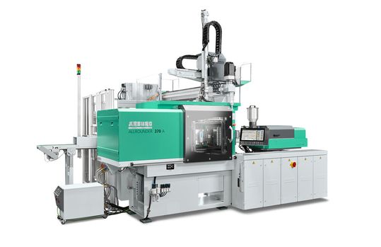 An electric Allrounder 370 A with Multilift Select 8 is used to process “paper pearls”, an alternative material with over 50 percent fibre content.(Source:  Arburg)