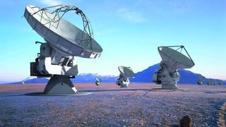 Das ALMA-Radioteleskop-Antennenfeld in der Atacamawüste (Archiv: Vogel Business Media)