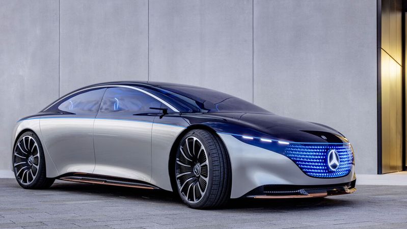 Die Serienversion der EQS-Studie wird für die erste Hälfte des Jahres erwartet.(Bild:  Daimler)