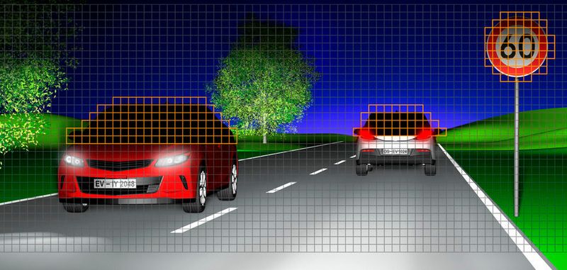 Dank der Matrix-LED lassen sich bestimmte Bereich ausblenden, so dass beispielsweise der Gegenverkehr nicht geblendet wird.