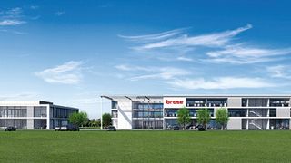 An der Breitenau in Bamberg baut der internationale Automobilzulieferer Brose ein Verwaltungsgebäude mit Sozialtrakt. Die Fertigstellung ist Ende 2015 geplant. (Foto: Brose)