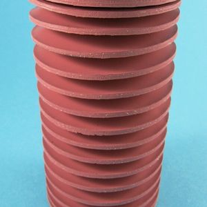 Beispiel eines Gummischeibenbalgs aus dem beschichteten Nomex-Gewebe Pink NG1/1.