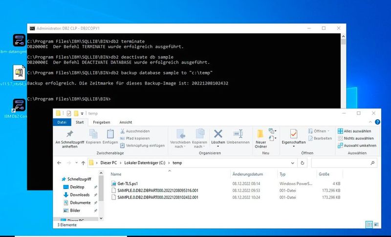 Durchführen einer Offline-Sicherung von IBM Db2 mit Bordmitteln. (Bild: Joos – IBM)