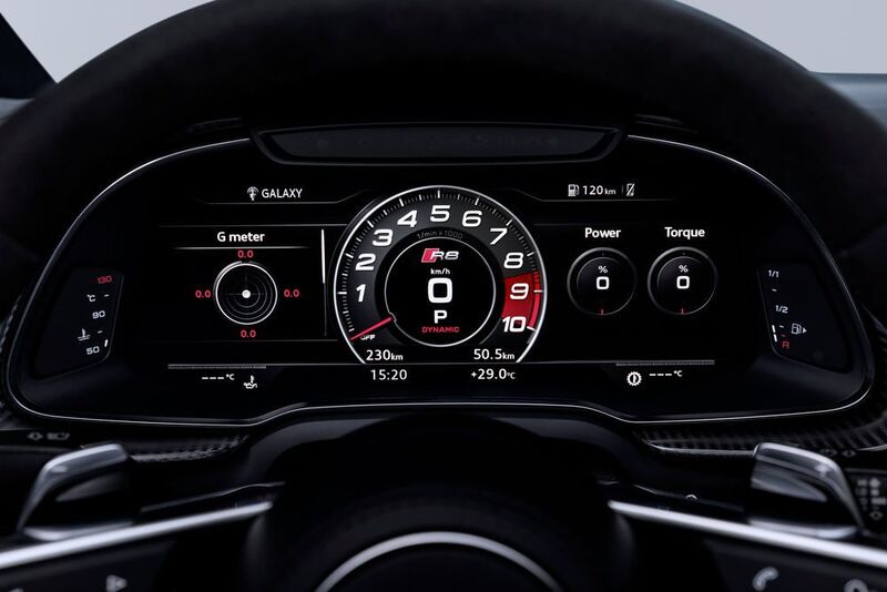 Das Instrumentencluster des neuen Audi R8. (Audi)