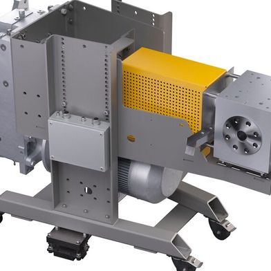 Die Zahnradpumpe Extrex6 EC von Maag ist speziell für die kontinuierliche Förderung von Hart-PVC (Polyvinylchlorid) ausgelegt. (Bild: Maag)