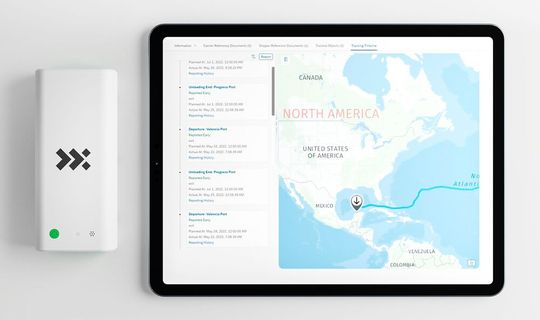 Nexxiots Cargo Monitor liefert Live-Daten für die weltweite Überwachung des Gütertransports und das Management von Versicherungen.(Bild:  Nexxiot)