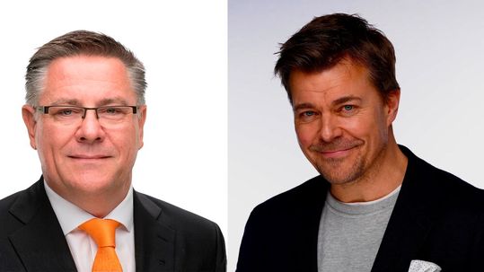 Udo Schillings (l.), Vendor Alliances Manager DACH bei Infinigate, und Keith Poyser, Vice President EMEA bei Horizon3.ai(Bild:  Infinigate/Horizon3.ai)