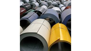 Coils aus unterschiedlichen Werkstoffen und Oberflächen sind für die FN Profilblech Center GmbH das Basismaterial für hochwertige und elegante Profile und Verkleidungen. Bild: Kuhn (Archiv: Vogel Business Media)