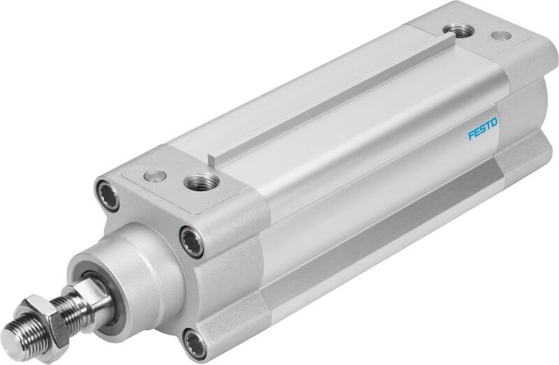 Hygienic designed pneumatic cylinders with self regulating damping: standard cylinder DSBF  (Picture: Festo)