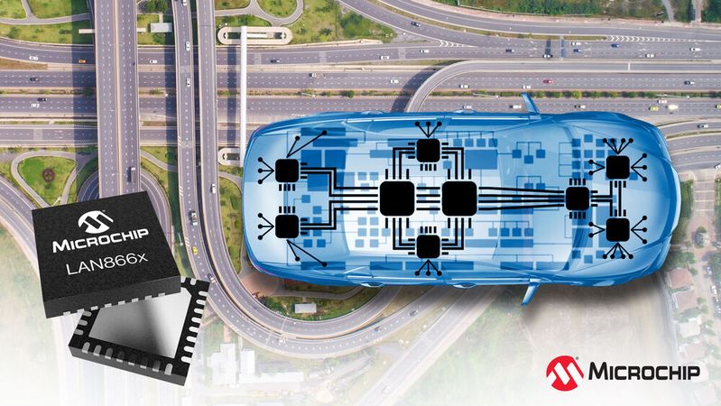 Microchip Technology hat mit der LAN866x-Familie 10BASE-T1S-Endpunkte mit Remote Control Protocol vorgestellt. (Bild:  Microchip)