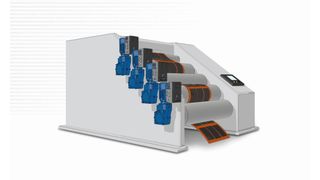 Mit BLOCK-Kegelradgetriebemotoren und NORDAC FLEX-Frequenzumrichter stellt NORD beim Kalendrieren eine hohe Produktgüte sicher

 (Bild:  NORD Drivesystems)