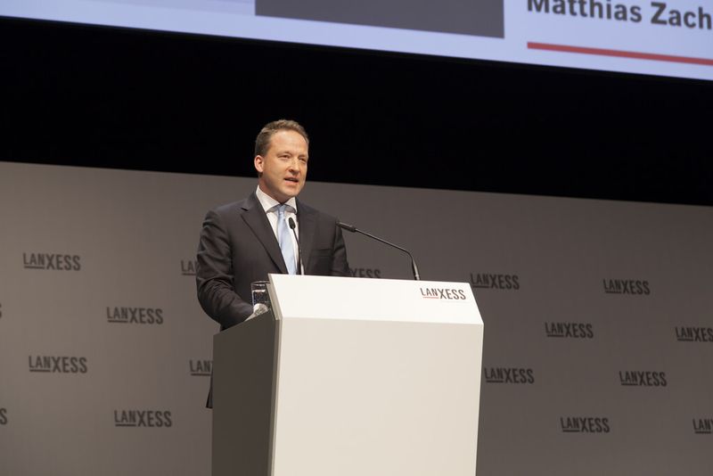 Matthias Zachert, Chairman of the Board of Management of LANXESS AG, presented the fiscal 2013 at this year's Annual Stockholders' Meeting. (Picture: Lanxess AG)