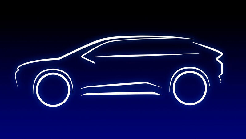 Noch ist es nur eine grobe Skizze. Aber sie gibt bereits einen ersten Eindruck, wie das künftige Elektro-SUV von Toyota aussehen wird.