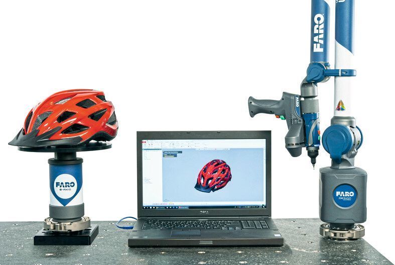 Der Faro Design Scanarm 2.5C bietet die Möglichkeit zum vollfarbigen 3D-Scannen. (Faro)