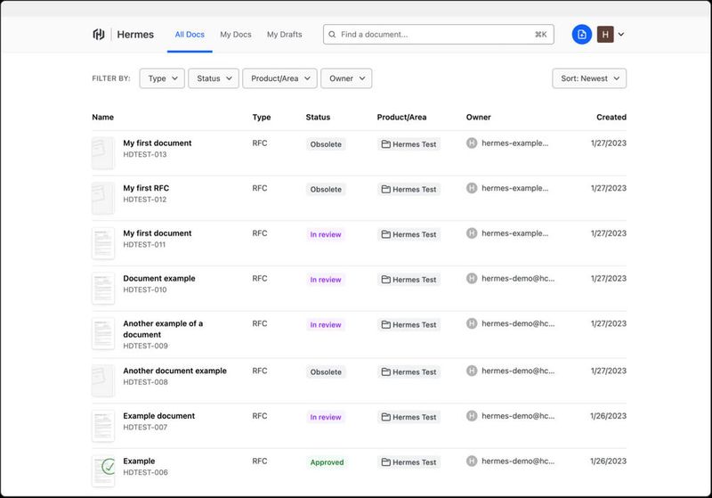 Abbildung 2: Derzeit unterstützt „Hermes“ lediglich „Google Workspace“. Sobald sich Nutzer im Tool anmelden, können sie mit „Google Docs“ Dokumententwürfe erstellen.