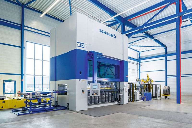 Schuler Presse mit ServoDirekt-Technologie (SDT) im Prozess- und Technologiecenter ProTec beim Umformunternehmen Heru in Lennestadt. (Bild: Schuler)