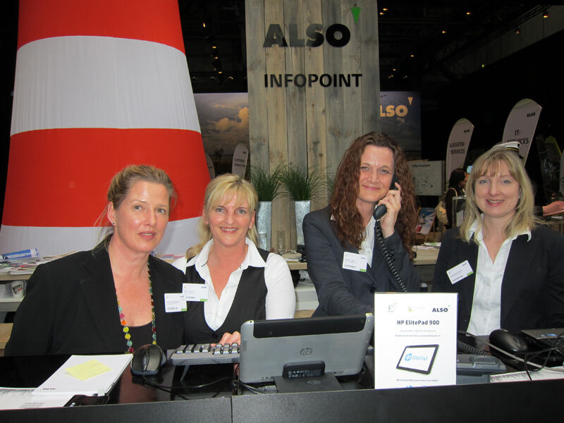 Das hübsche ALSO-Help-Desk Team (v. l.): Susanne Spreemann, Ingrid Steiner, Kerstin Jäger und Stephanie Scheips (IT-BUSINESS)