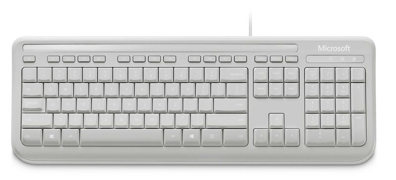Die weiße „Wired“-Tastatur ist für Systemhäuser nun 30 Prozent billiger zu haben. (Bild: Microsoft)