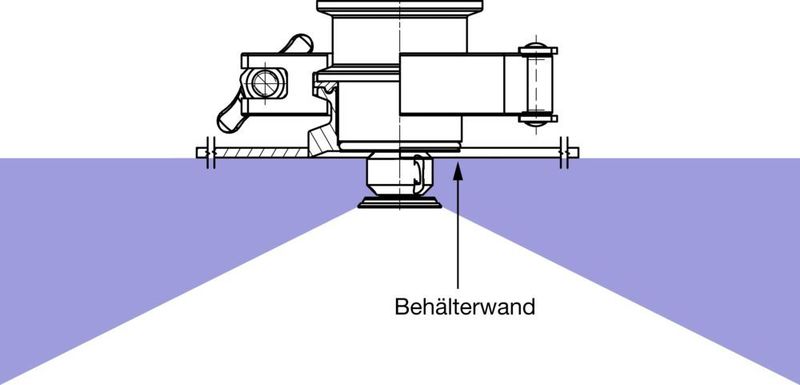 Die kompakte Reinigungsdüse ist per Gewinde- oder Sonderflansch den jeweiligen hygienischen Anforderungen entsprechend ganz einfach und bündig in der Behälterwand installierbar. (Bild: Lechler)