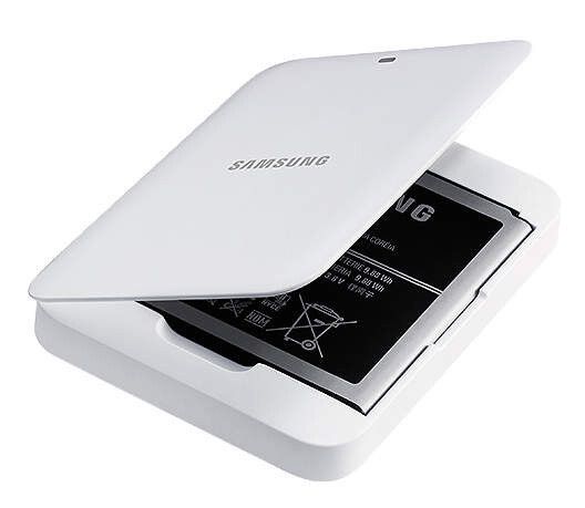 ... und das Extra-Battery-Pack als zusätzliche Stromquelle. (Samsung)