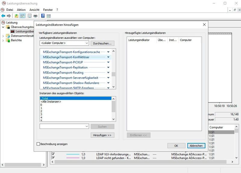 Für eine erweiterte Überwachung steht die Leistungsüberwachung zur Verfügung. (Microsoft / Joos)