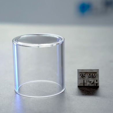 This arrangement of glass and scale represents the achievement at the Laser Center Hannover of welding secure glass containers for storing hazardous materials using lasers. Here’s more on the advantages for the circular economy... (Image:LZH)